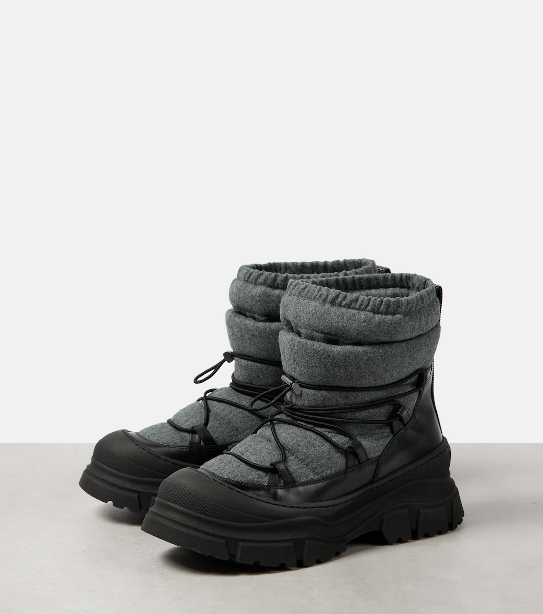 Schneestiefel mit Leder | Brunello Cucinelli