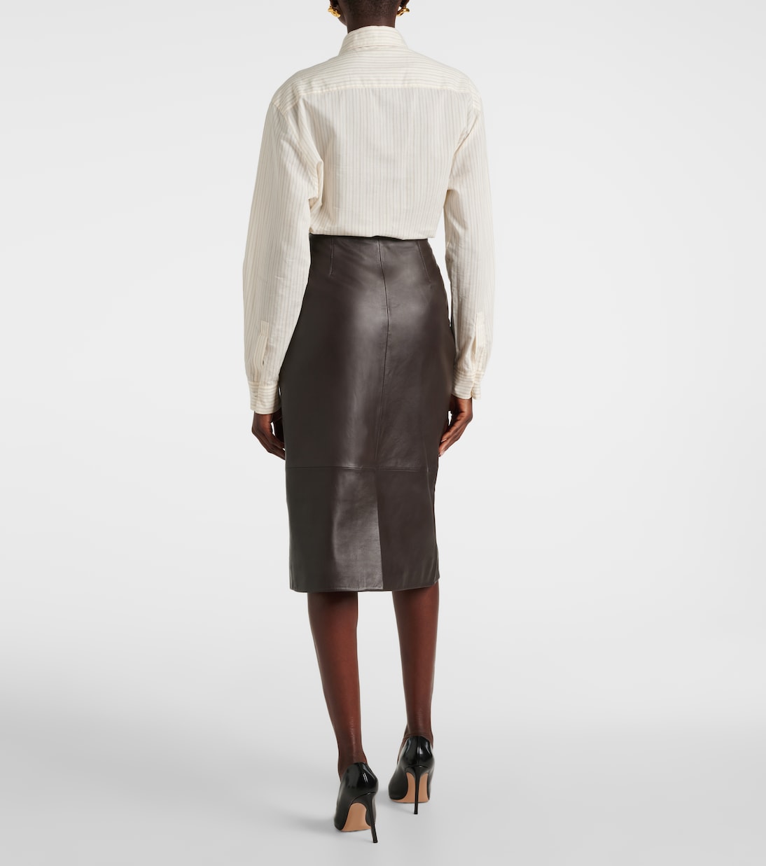 Jupe midi Jupe en cuir | Yves Salomon