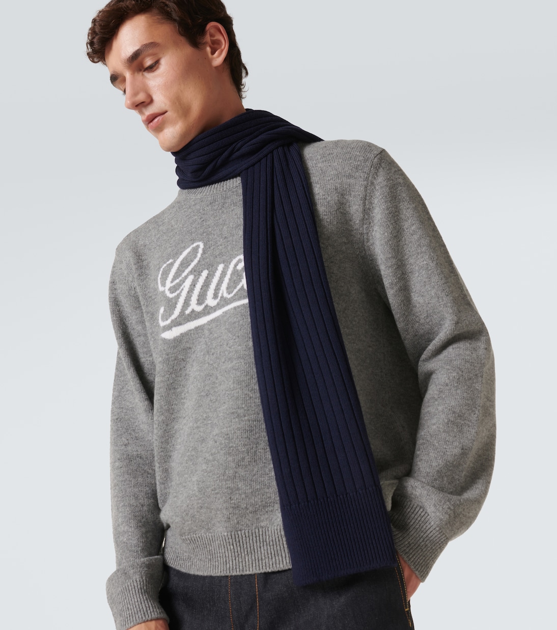 Sciarpa in lana a coste | Gucci