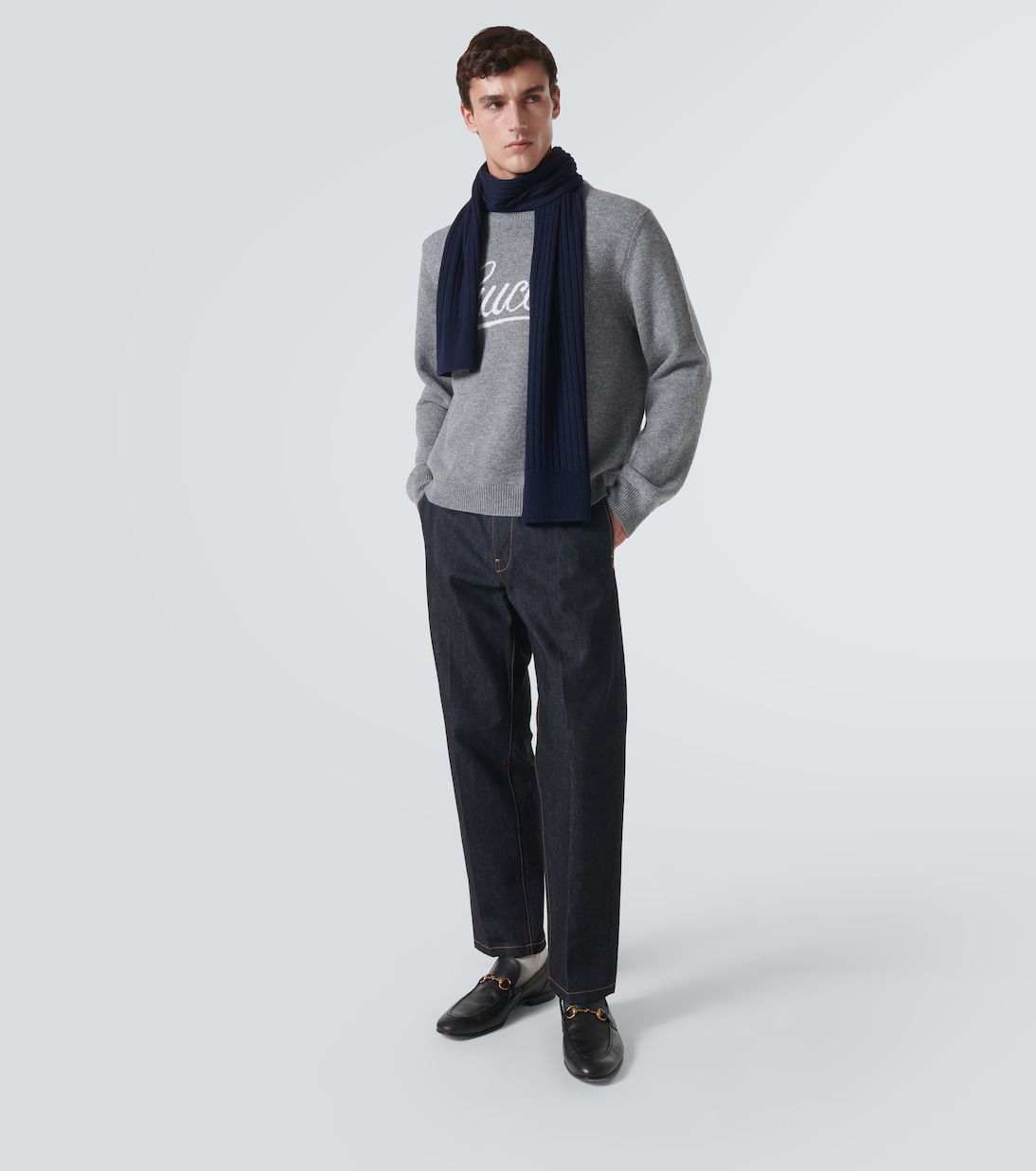 Sciarpa in lana a coste | Gucci