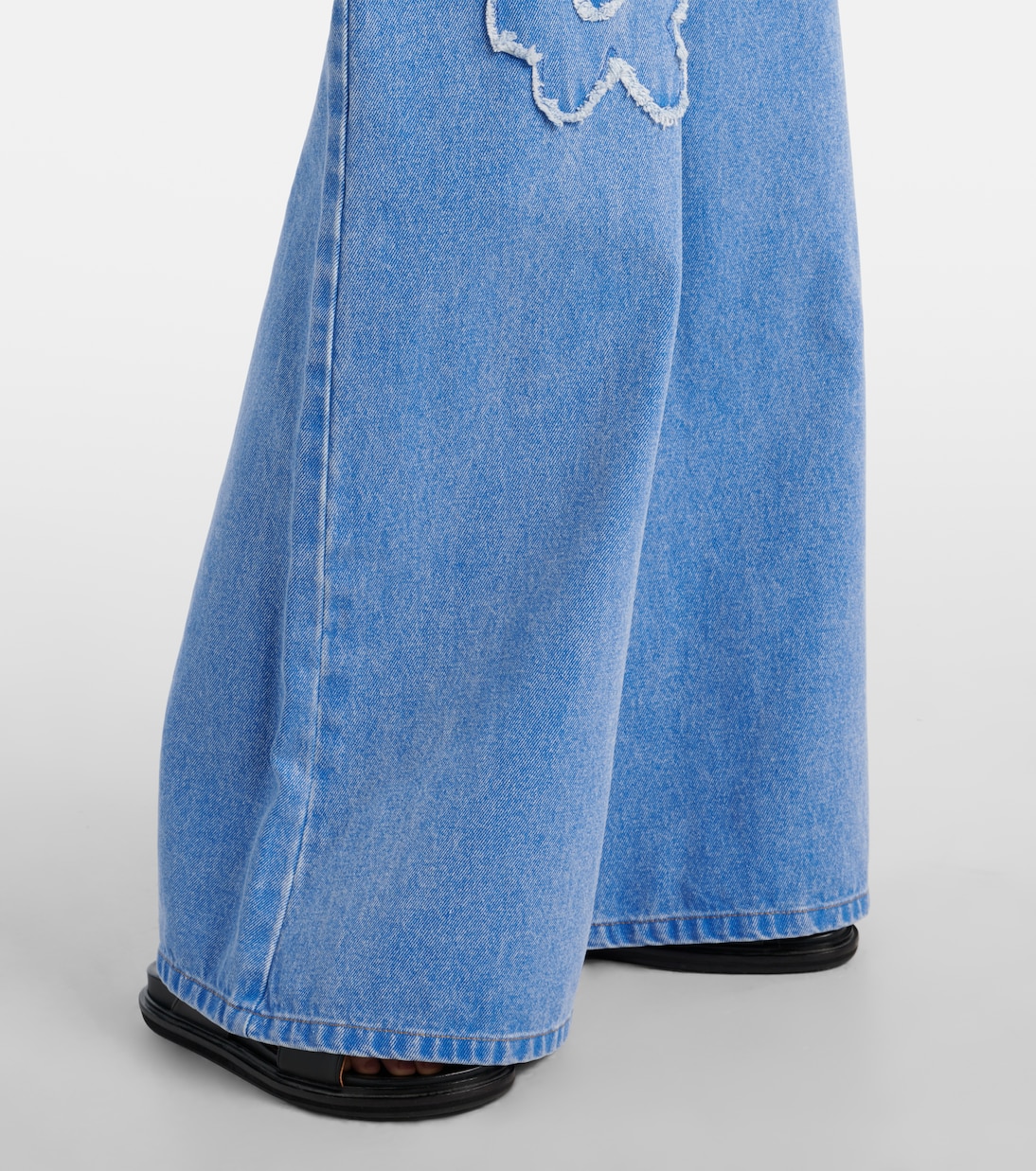 Jeans a gamba larga con ricamo | Marni