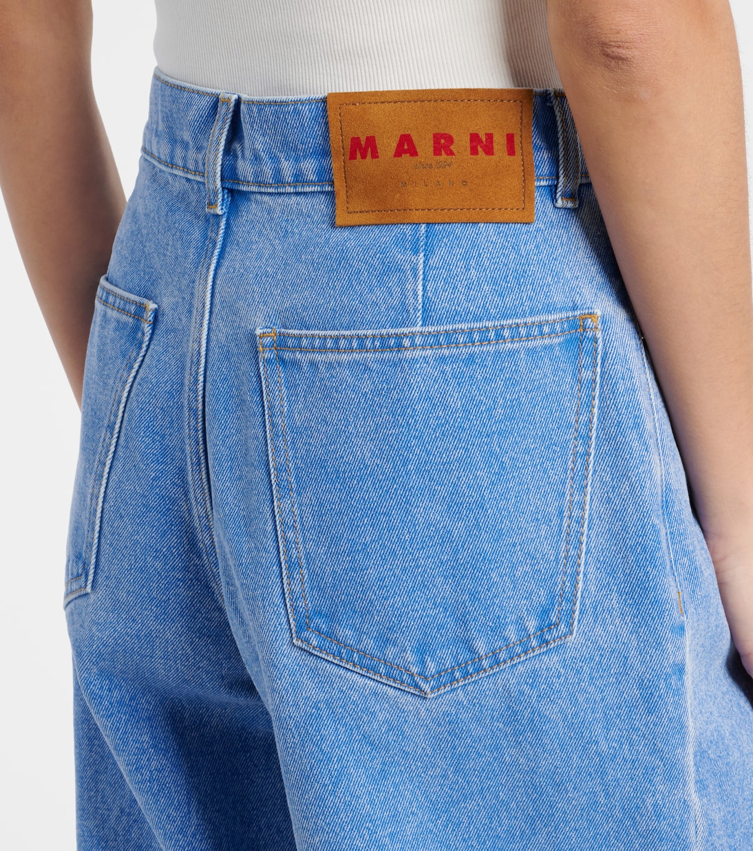Jeans a gamba larga con ricamo | Marni