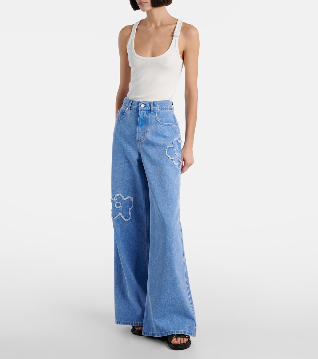 Jeans a gamba larga con ricamo | Marni