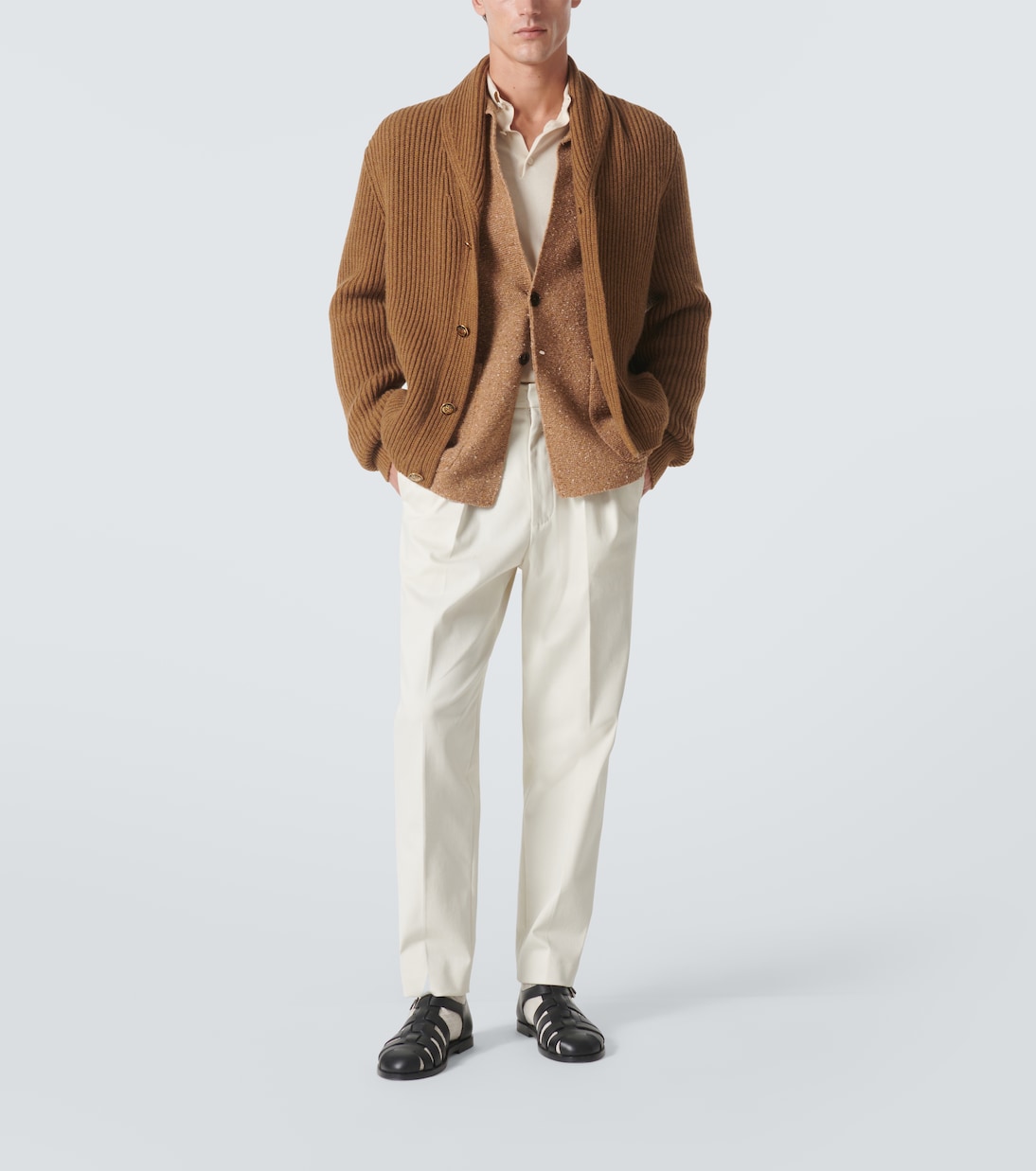 Cardigan Fobello in cashmere a coste | Loro Piana
