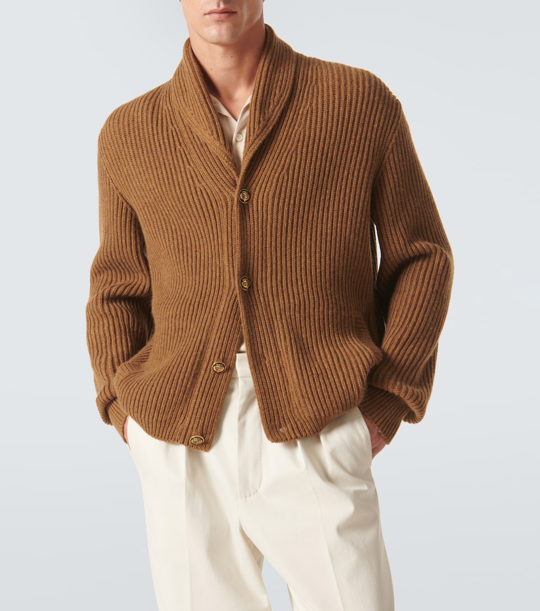 Cardigan Fobello in cashmere a coste | Loro Piana