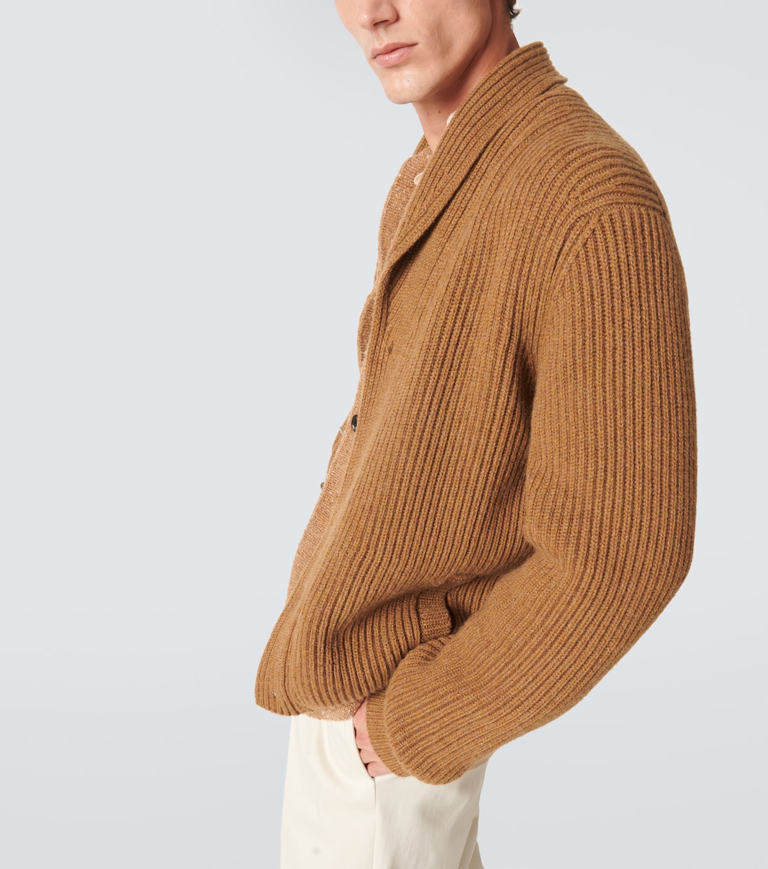 Cardigan Fobello in cashmere a coste | Loro Piana