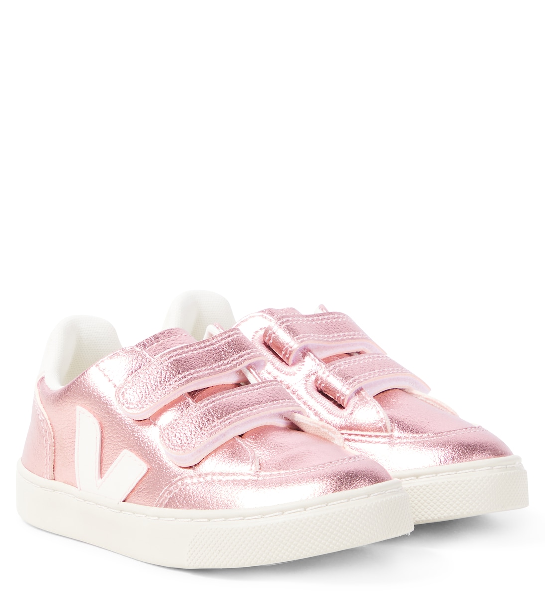 Baskets V-12 en cuir métallisé | Veja Kids
