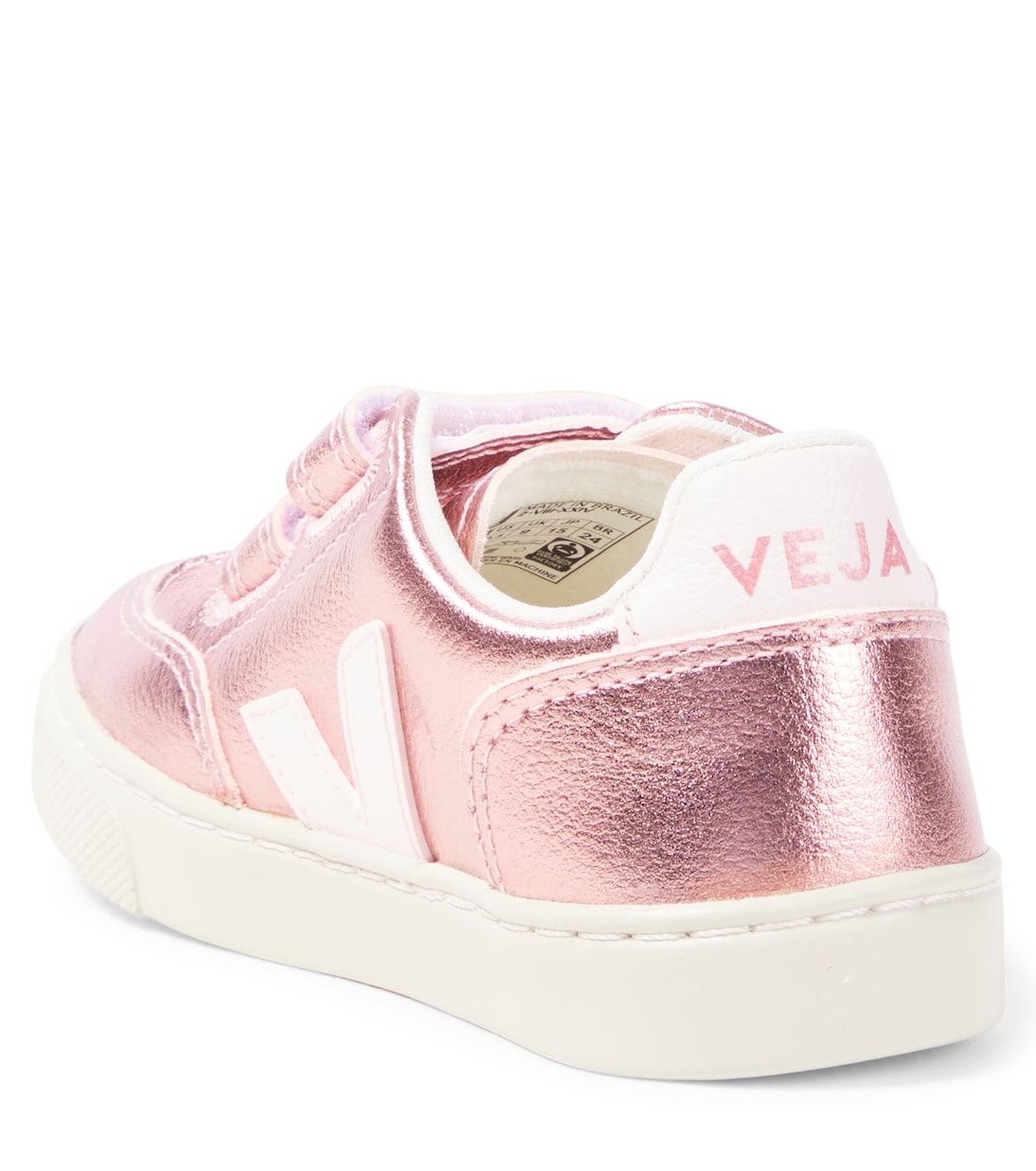 Baskets V-12 en cuir métallisé | Veja Kids