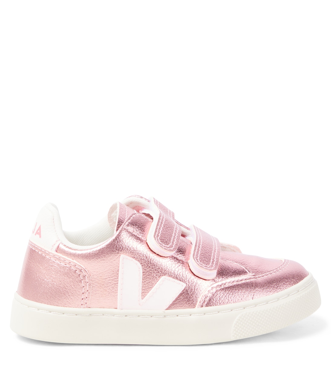 Baskets V-12 en cuir métallisé | Veja Kids