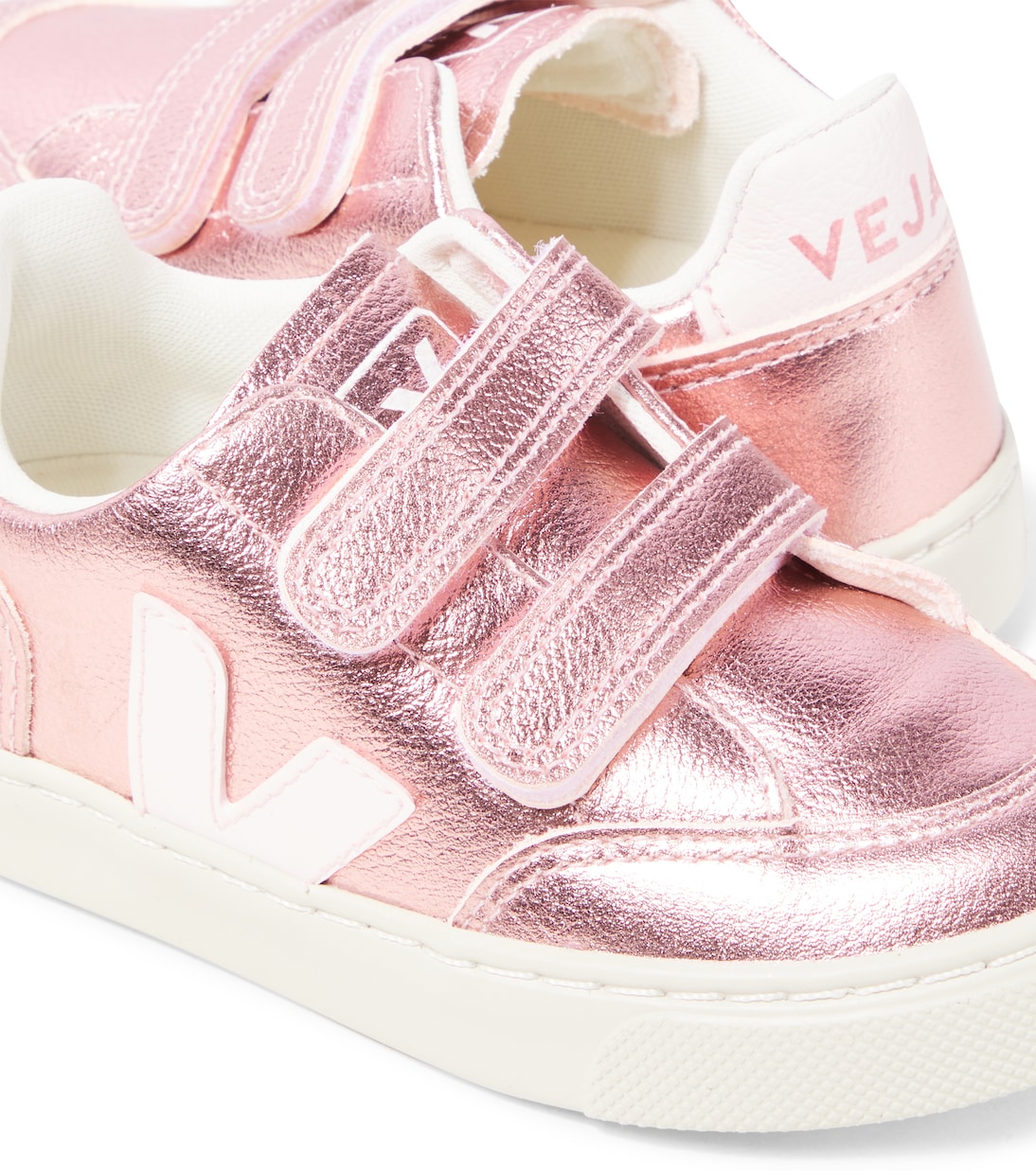 Baskets V-12 en cuir métallisé | Veja Kids