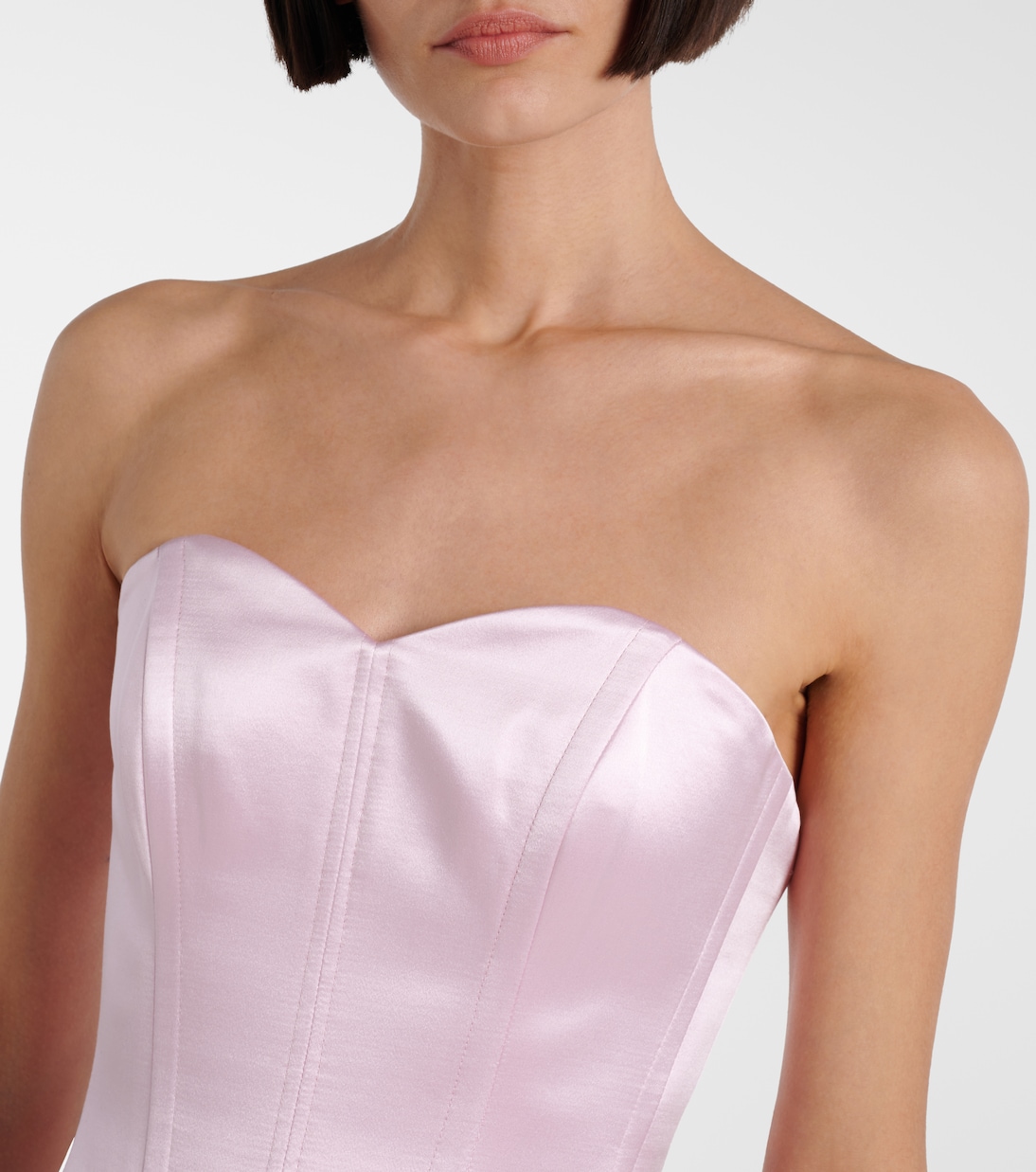 Bustier in raso di seta e cotone | Alex Perry