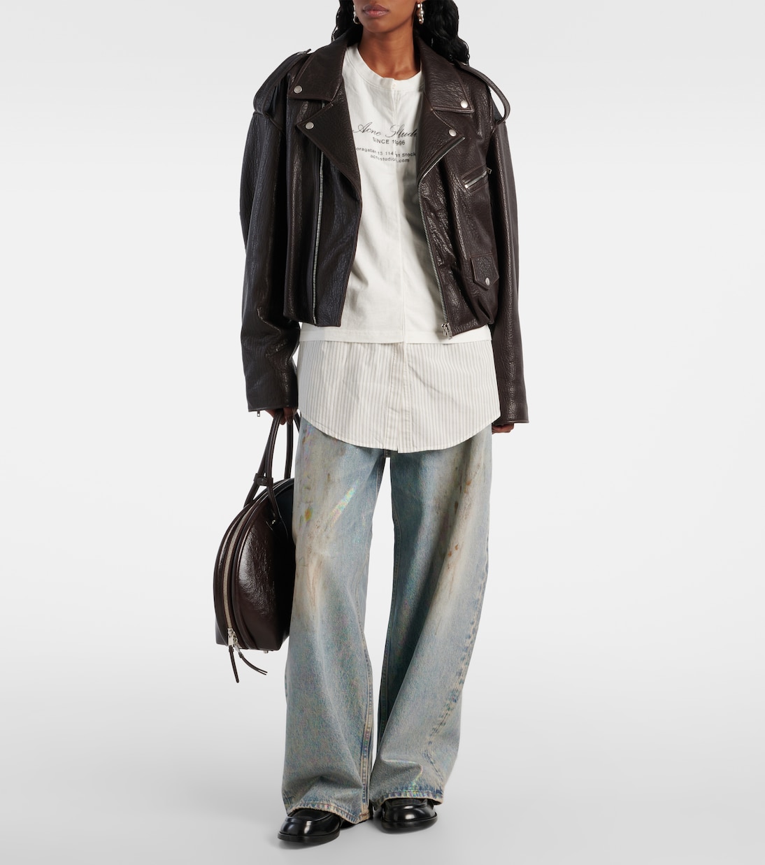 Giacca stile biker in pelle | Acne Studios