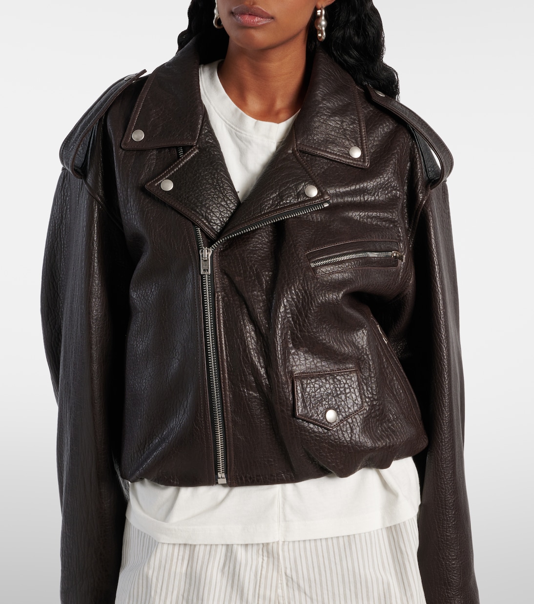 Giacca stile biker in pelle | Acne Studios
