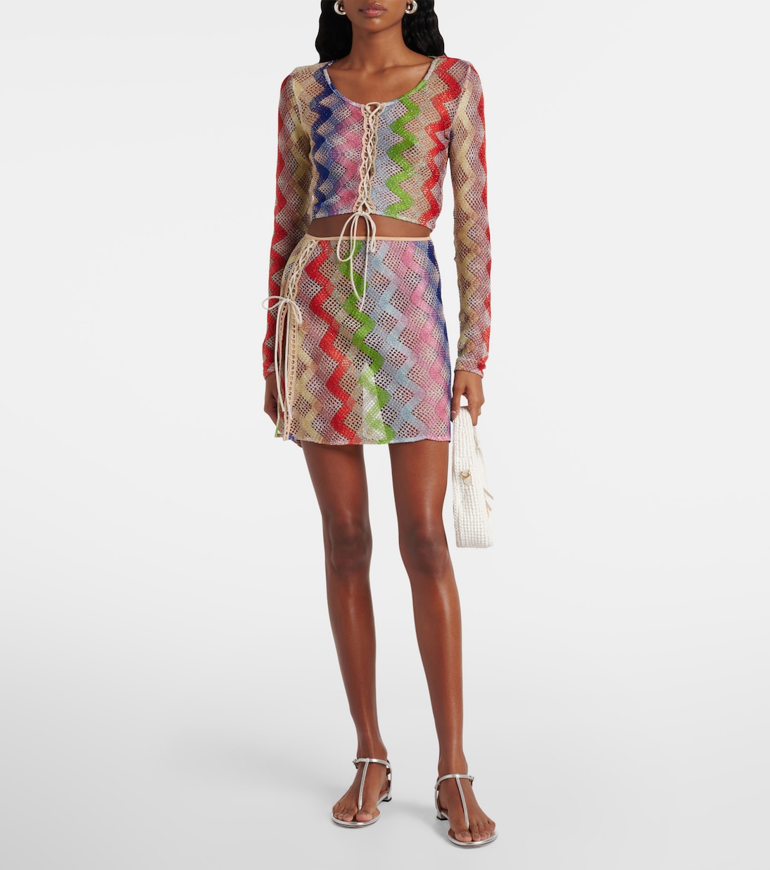 Crop top de croché con zigzag | Missoni