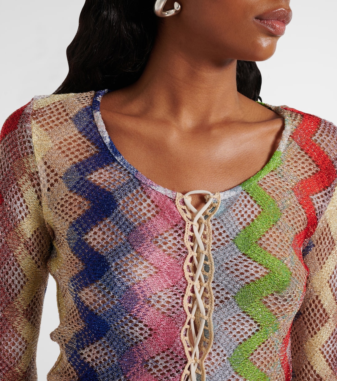 Crop top de croché con zigzag | Missoni