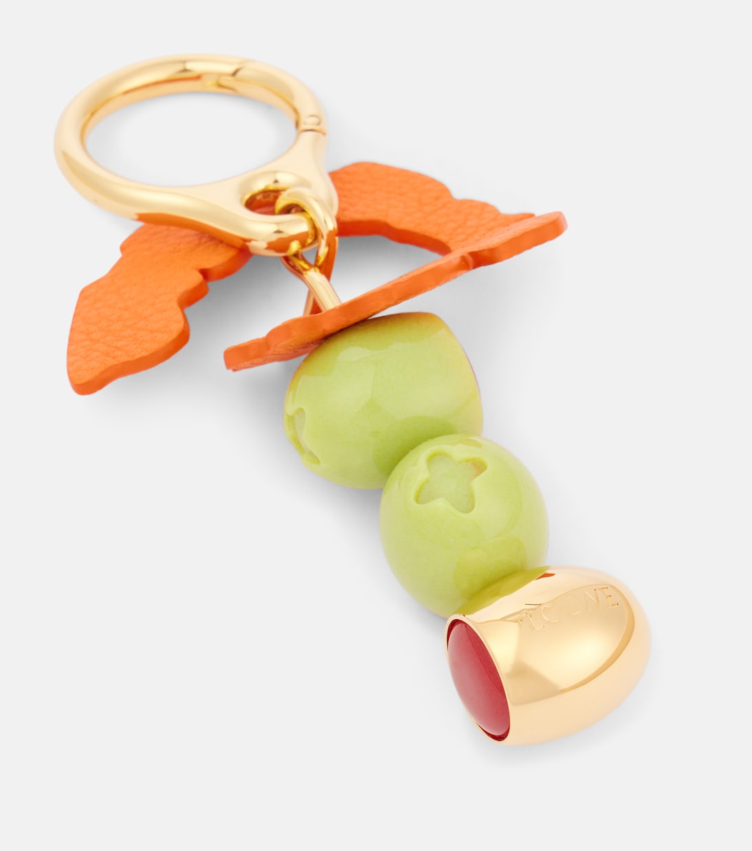 Charm in pelle d'oliva LOEWE per borse trendy