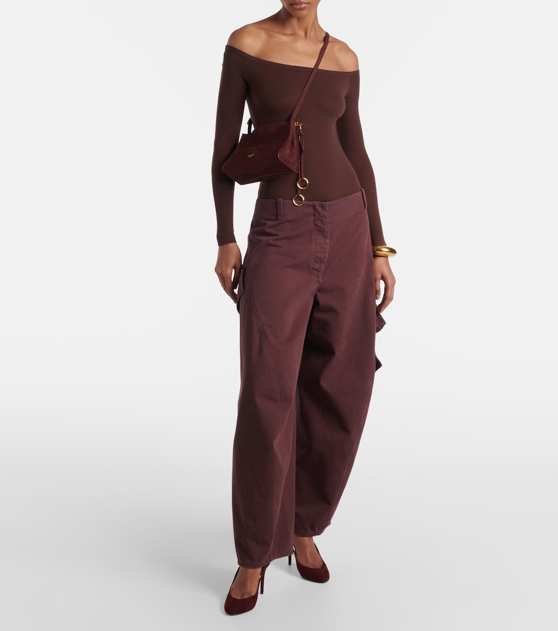 Pumps slingback Decolette 90 in suede | Alaïa