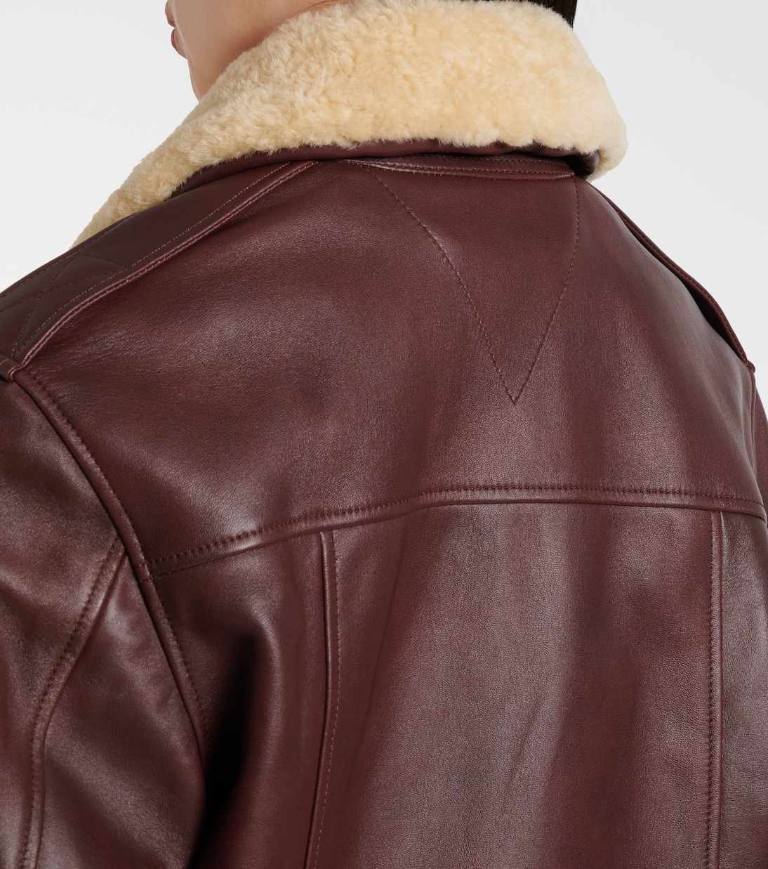 Blouson aus Leder mit Shearling | Bottega Veneta