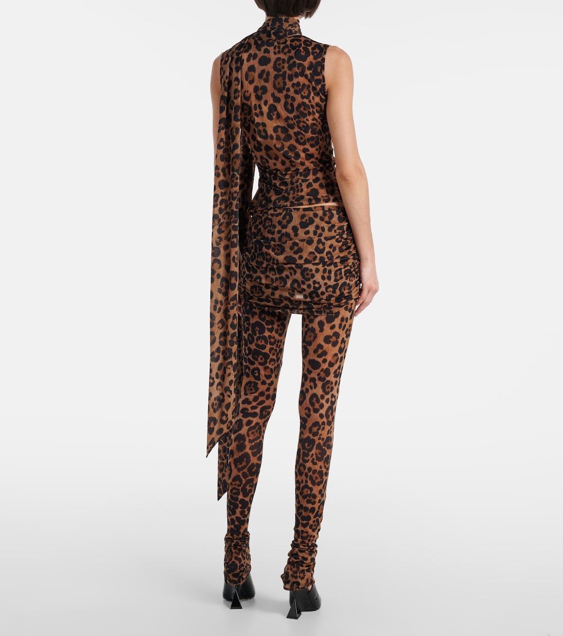 Leopard-printed jersey top | Blumarine