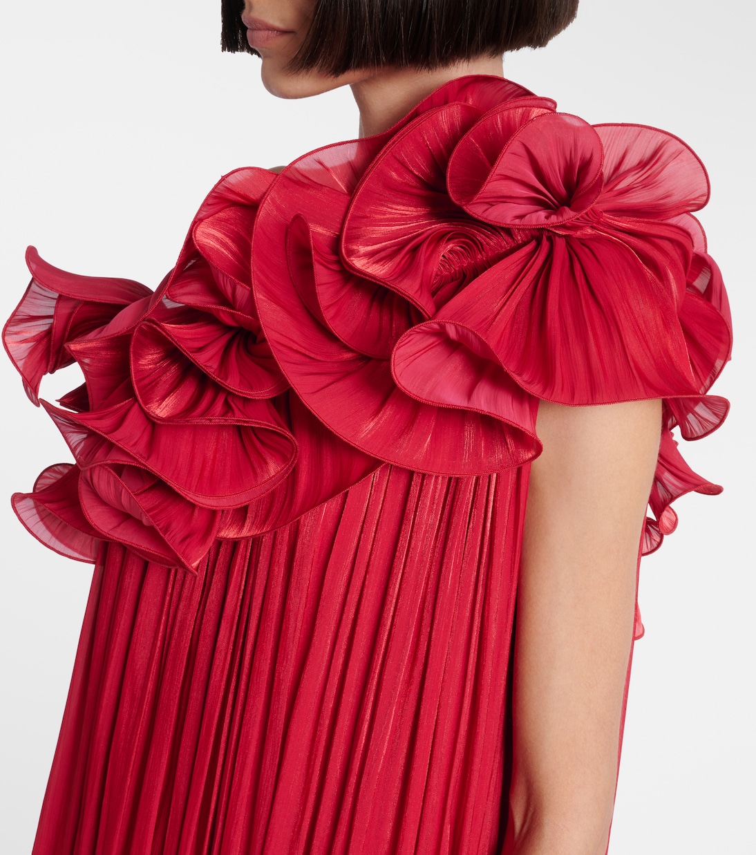 Vestido de fiesta Charmain de georgette lamé | Costarellos