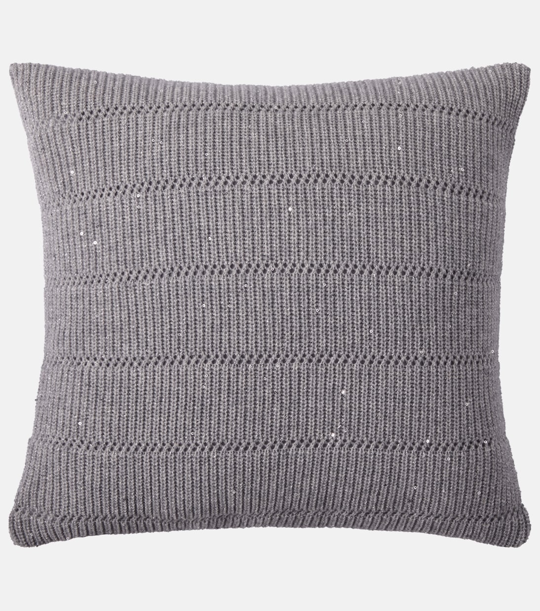 Kissen aus Strick mit Pailletten | Brunello Cucinelli