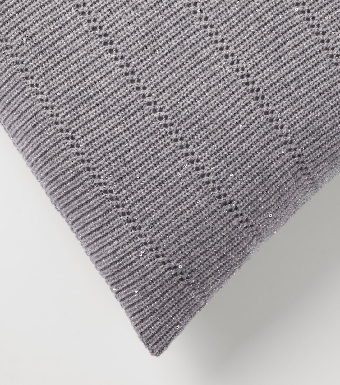 Kissen aus Strick mit Pailletten | Brunello Cucinelli