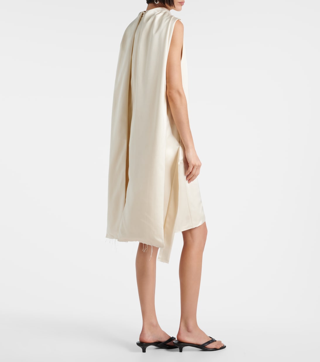 Cocoon deconstructed satin minidress | Toteme