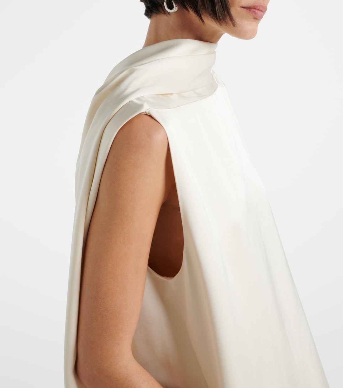Cocoon deconstructed satin minidress | Toteme