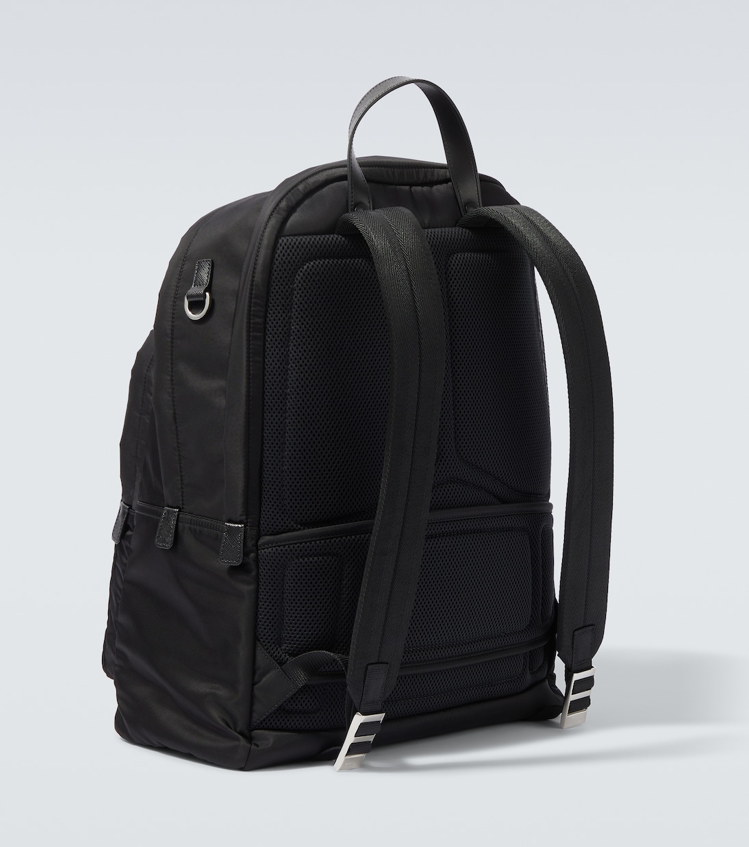 Re-Nylon leather-trimmed backpack | Prada