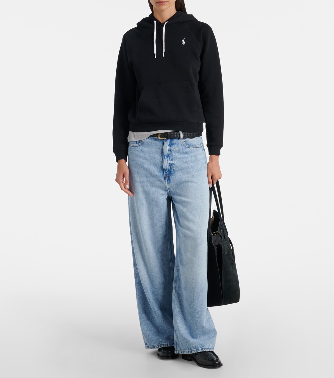Embroidered cotton-blend jersey sweatshirt | Polo Ralph Lauren