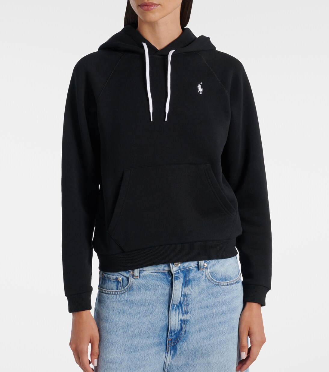 Embroidered cotton-blend jersey sweatshirt | Polo Ralph Lauren