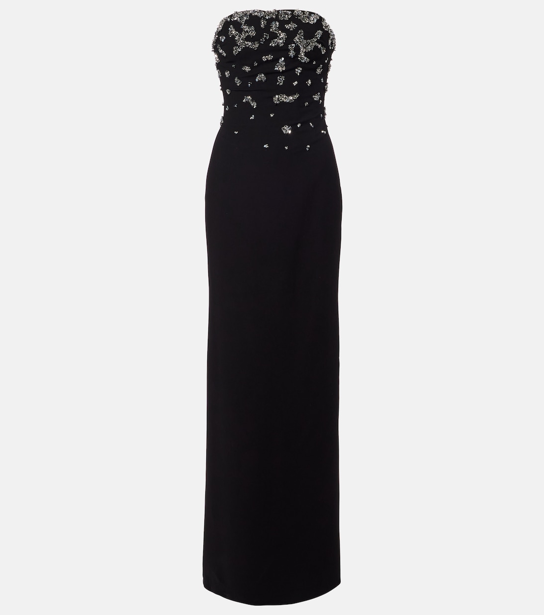 Vestido de fiesta sin tirantes adornado  | Marmar Halim
