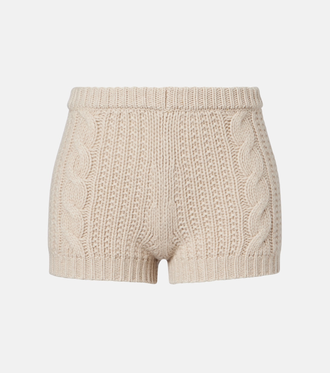 Shorts aus Kaschmir mit Zopfstrickmuster | Magda Butrym