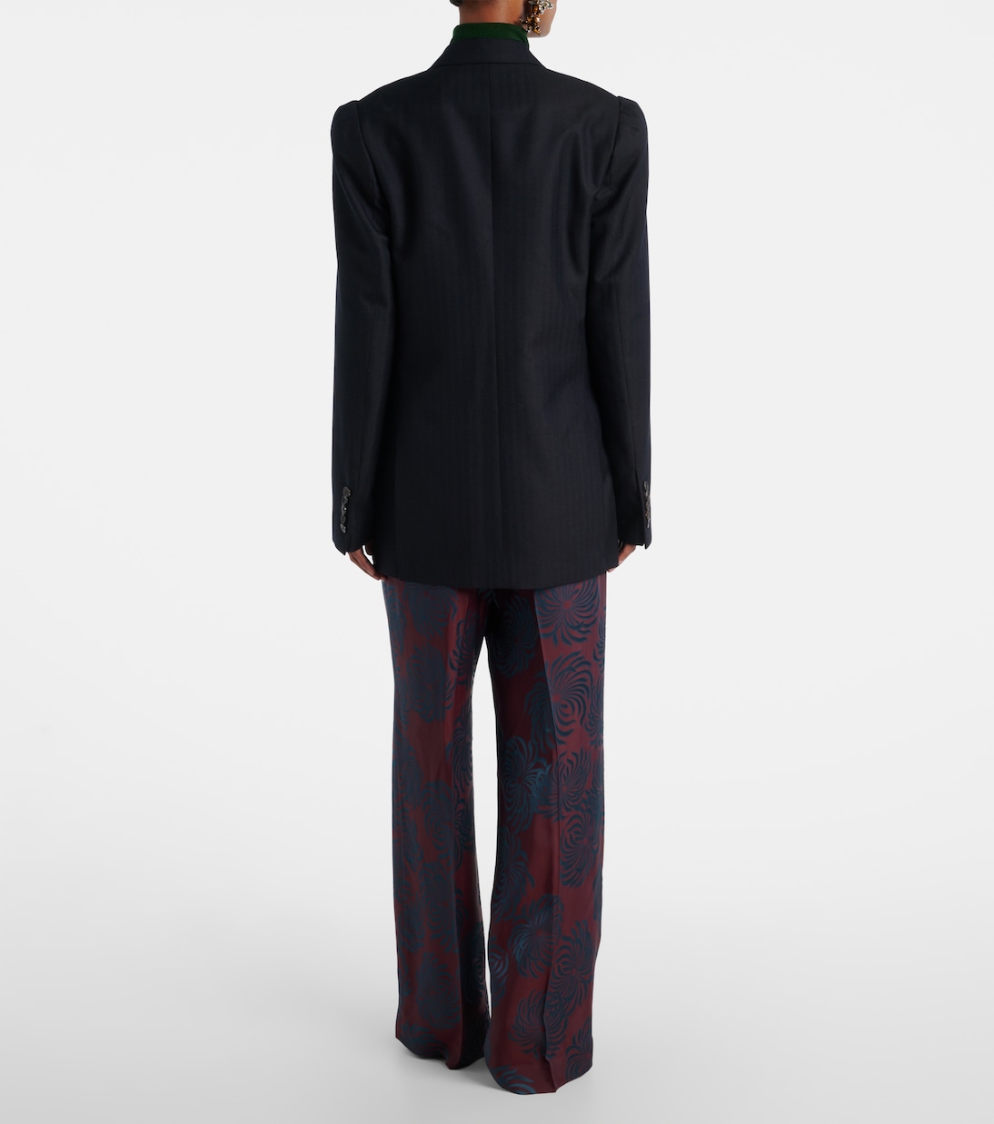 缀饰羊毛双排扣西装式外套 | Dries Van Noten