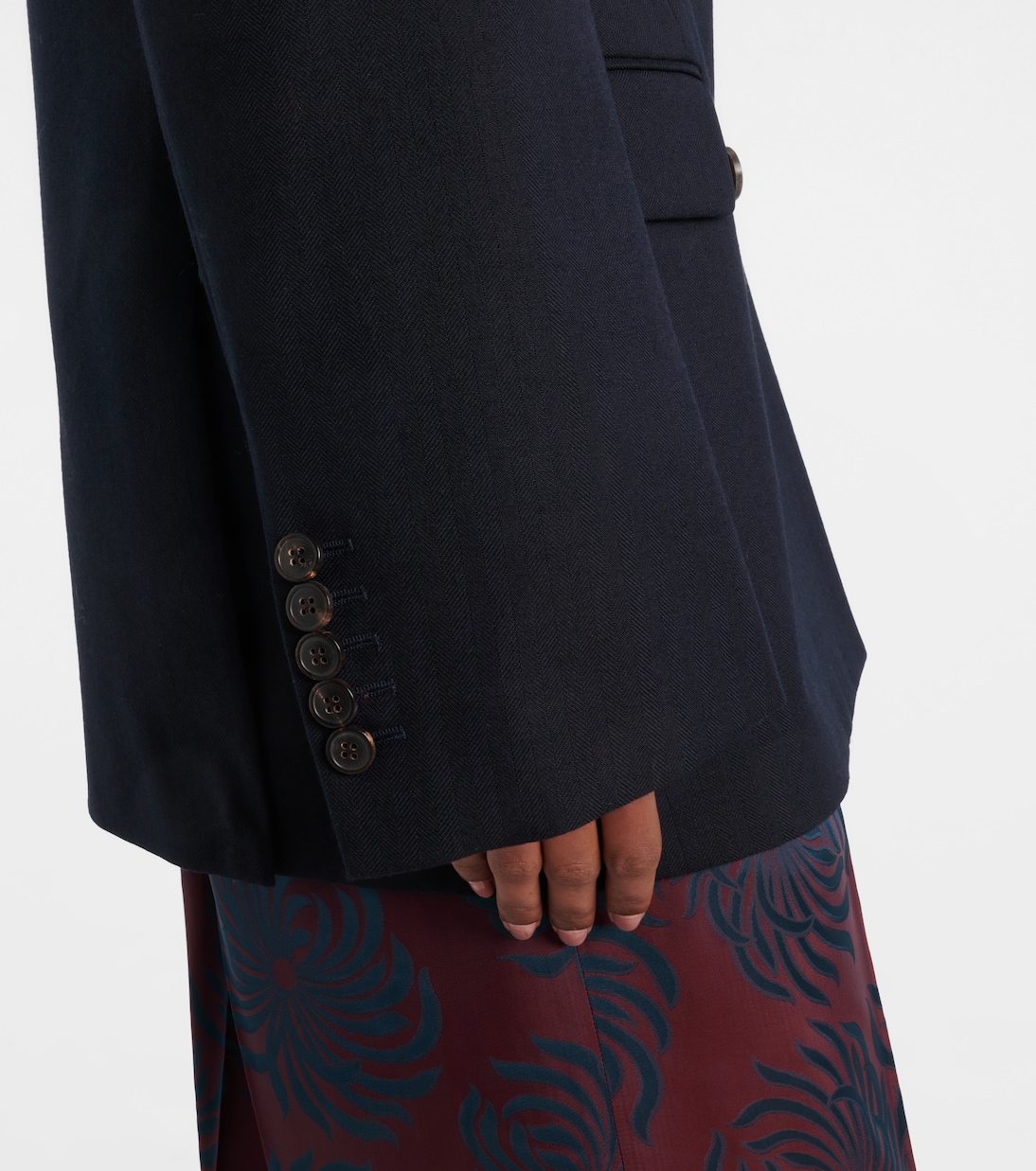缀饰羊毛双排扣西装式外套 | Dries Van Noten