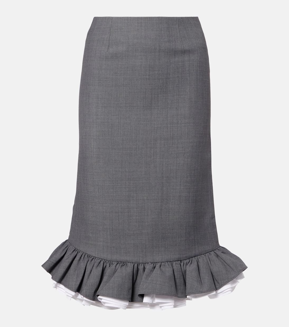 Ruffled midi skirt | Shushu/Tong