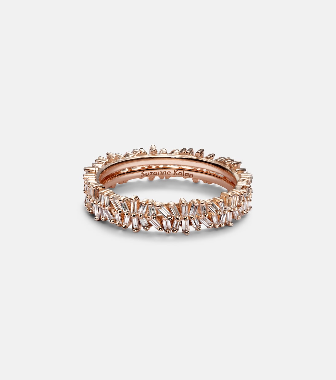 Mini 18kt rose gold tech ring jackets with diamonds | Suzanne Kalan