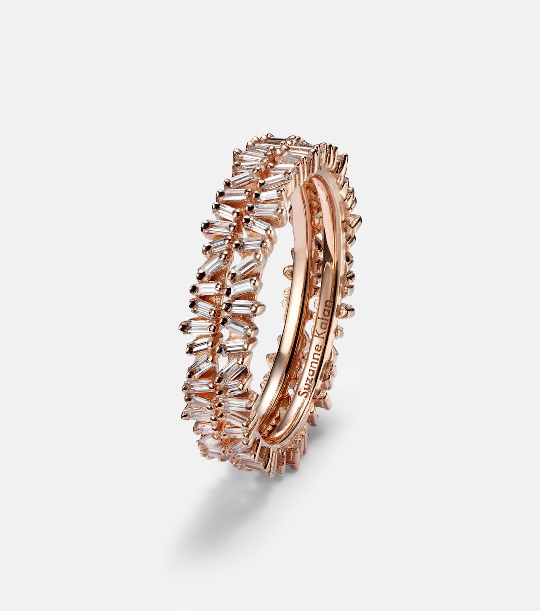 Mini 18kt rose gold tech ring jackets with diamonds | Suzanne Kalan