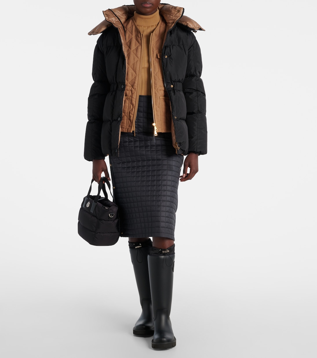 Agneux belted quilted down jacket | Moncler