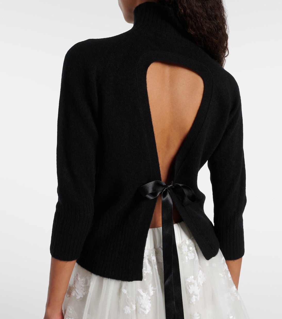 Embellished cashmere turtleneck sweater | Simone Rocha