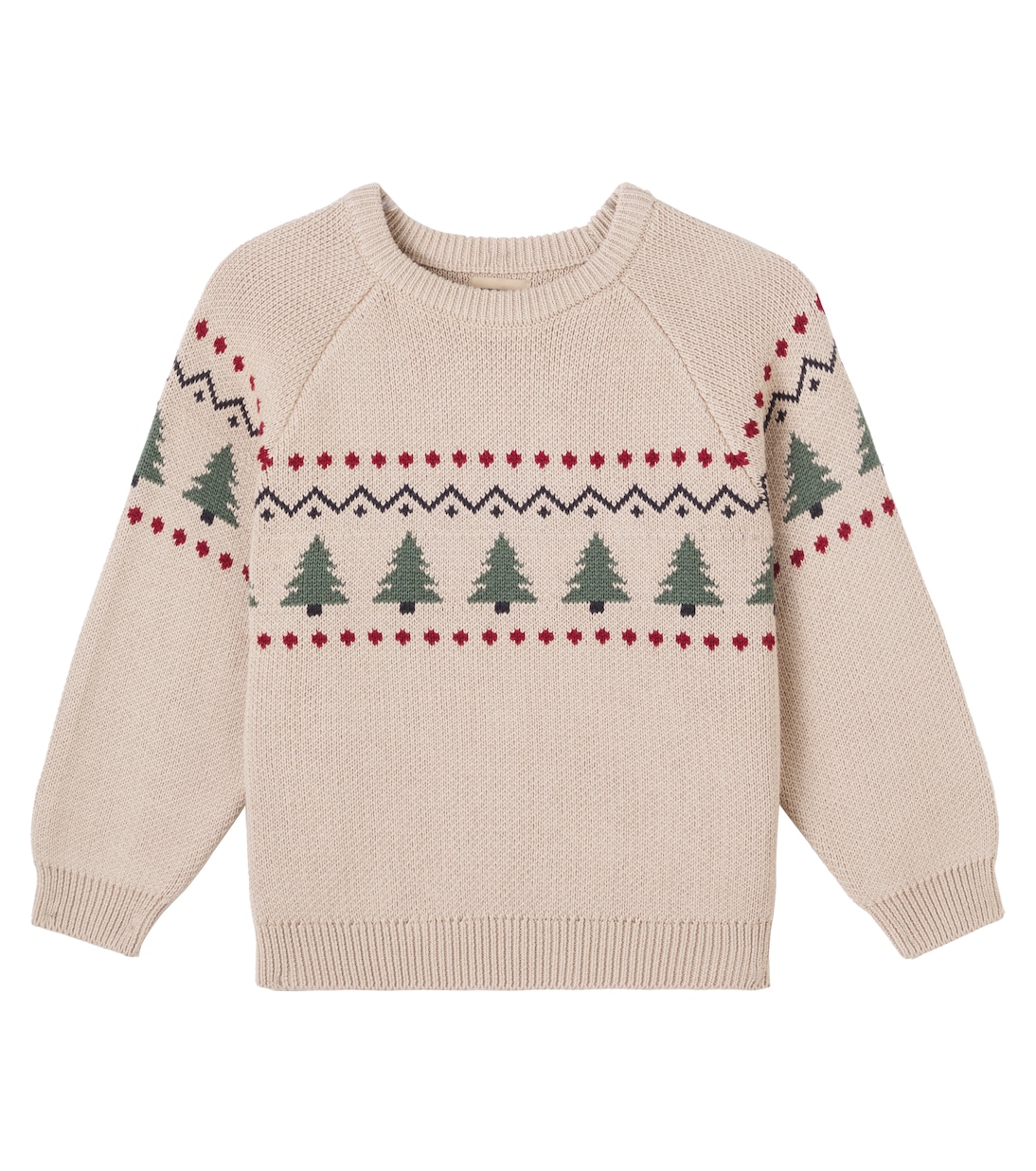 Balou jacquard cotton sweater | Wheat