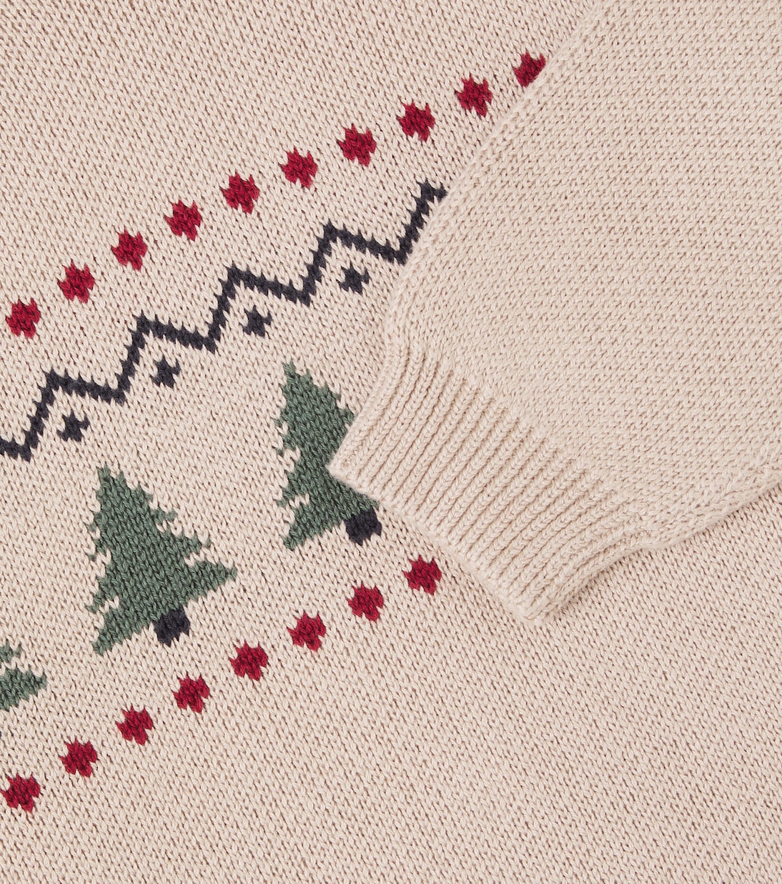 Balou jacquard cotton sweater | Wheat