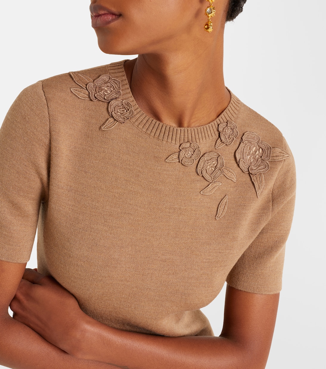 Midikleid Foxgloves aus einem Wollgemisch | Oscar de la Renta