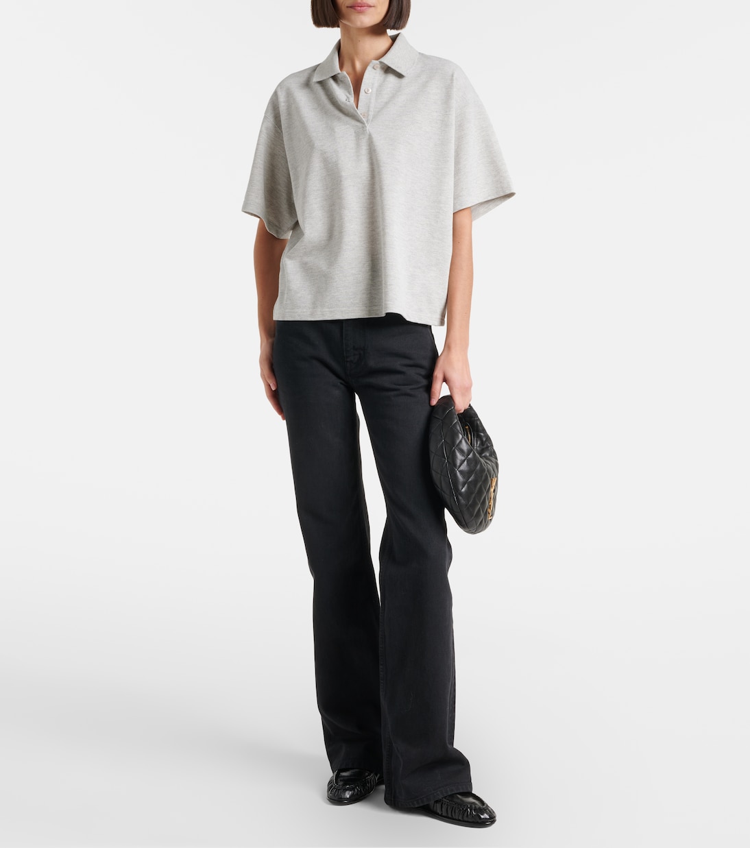 Cassandre cotton-blend piqué polo shirt | Saint Laurent