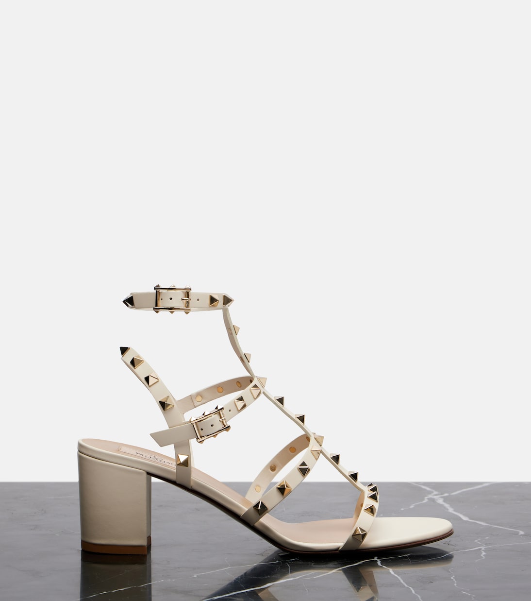 Sandalen Rockstud 60 aus Leder | Valentino Garavani