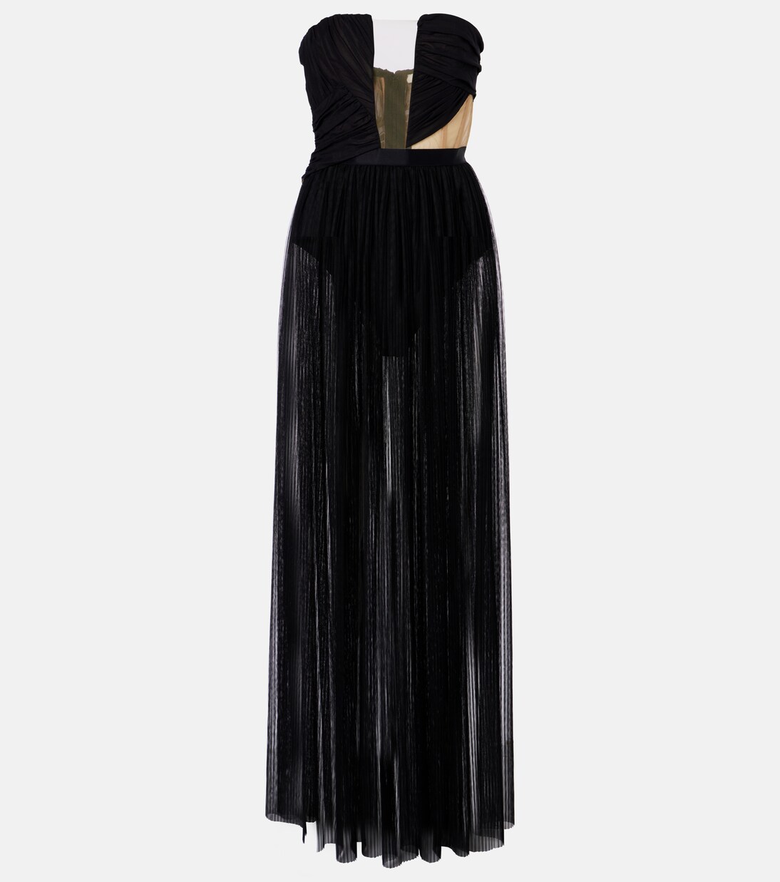 Semi-sheer gown | Nensi Dojaka