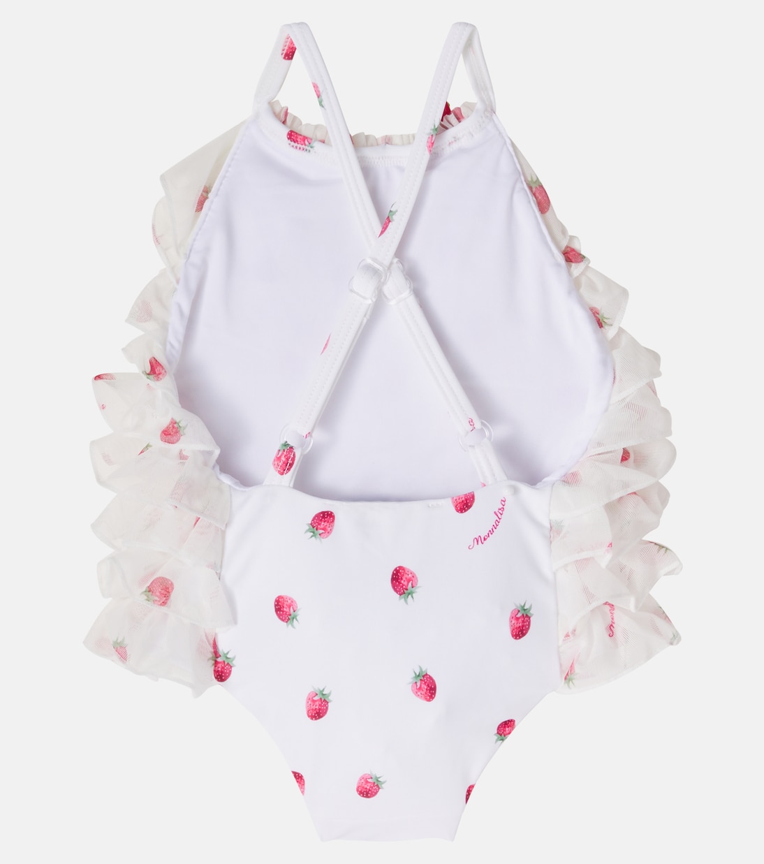 Baby beaded printed ruffled swimsuit | Monnalisa