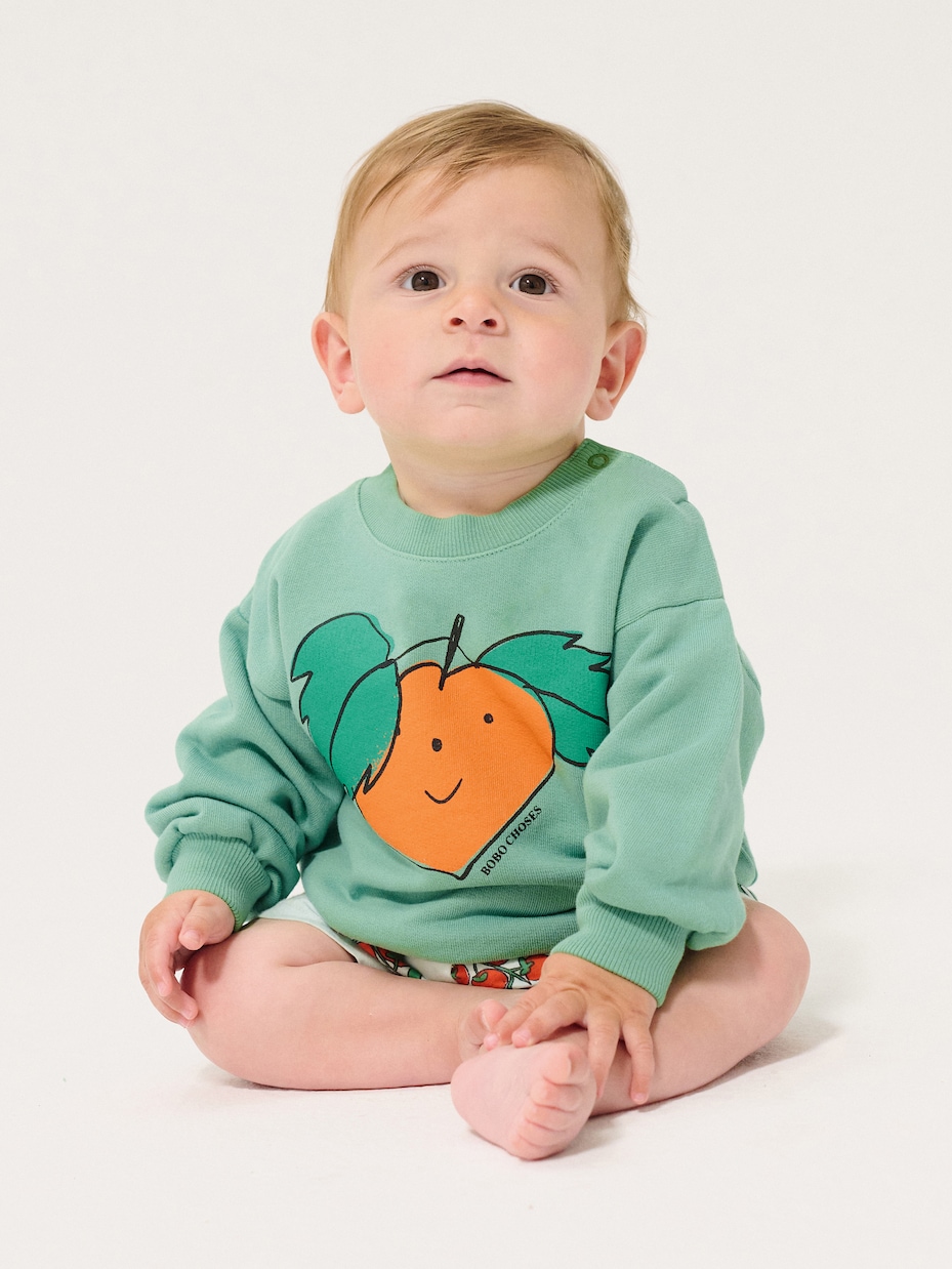 Baby Sweatshirt Tangerine aus Baumwoll-Jersey | Bobo Choses
