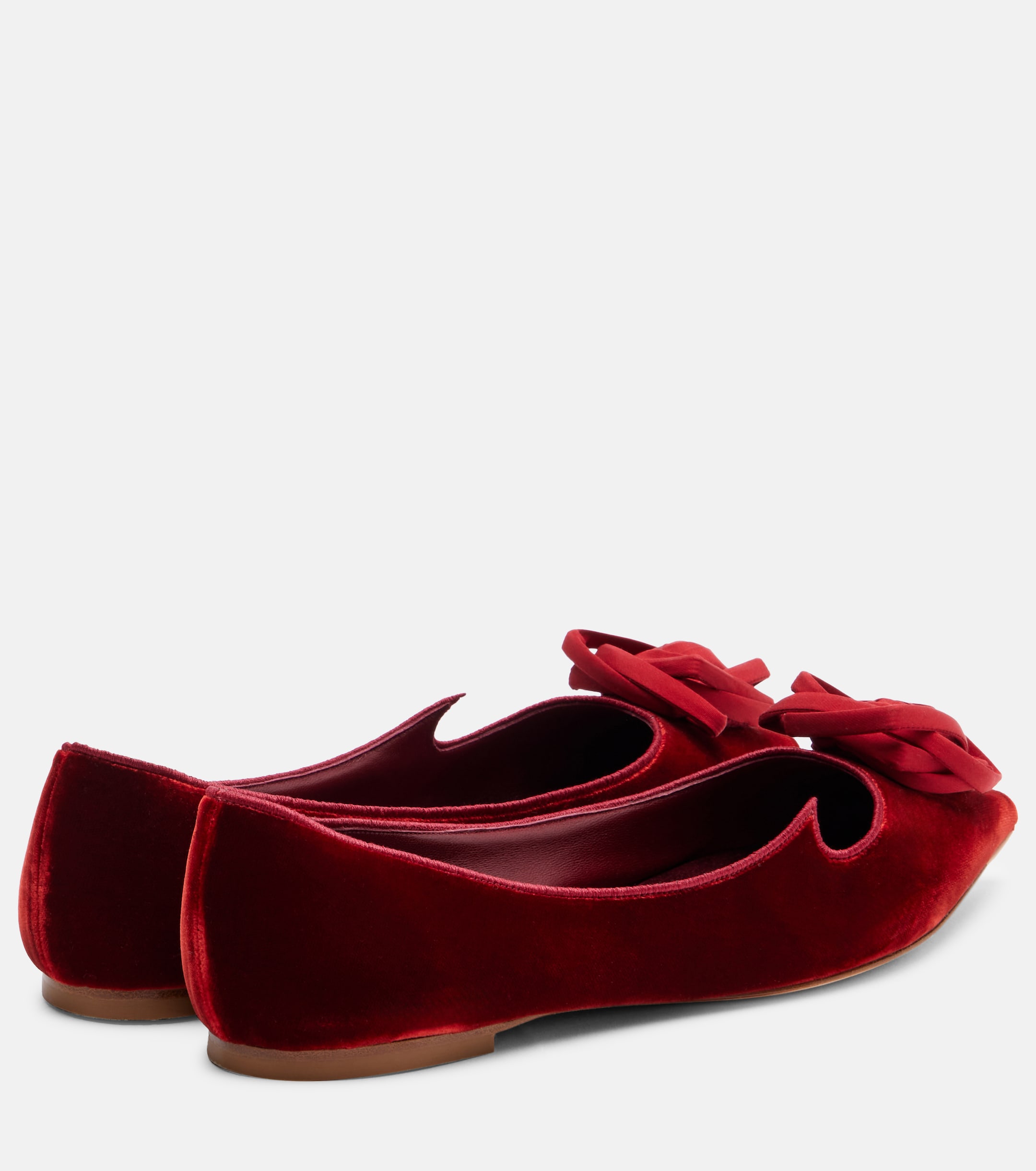 I Love Vivier Rose velvet ballet flats | Roger Vivier