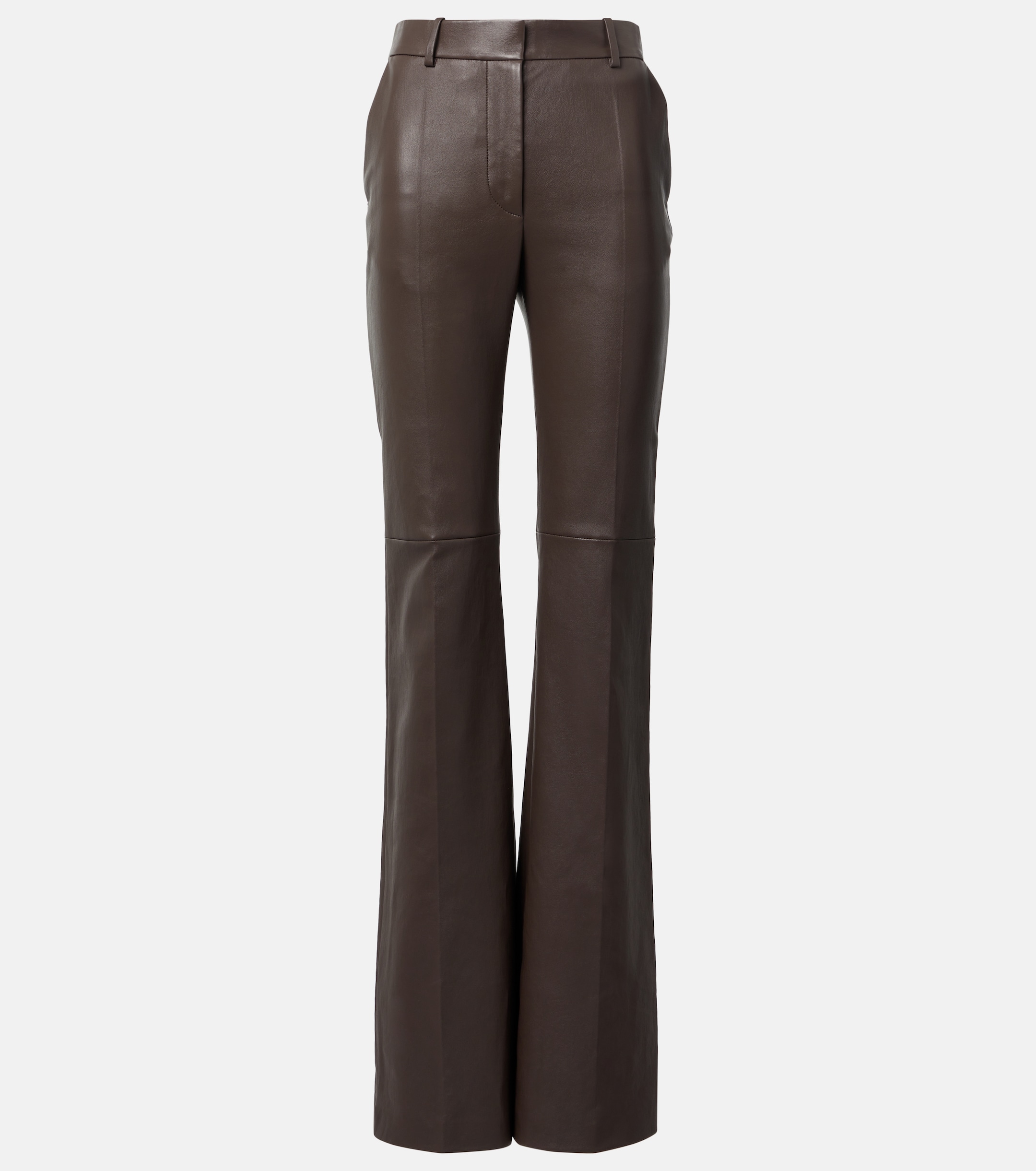 Tafira mid-rise leather flared pants